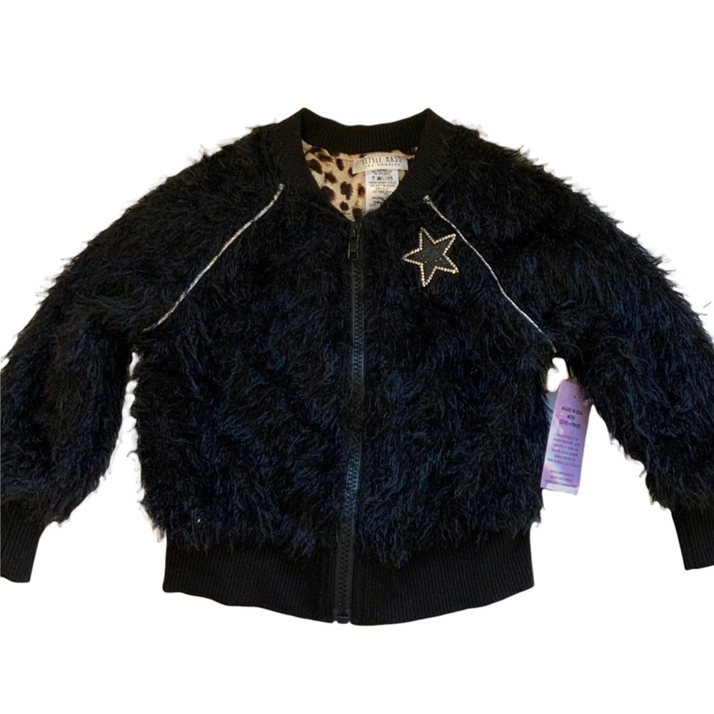 Little Mass Fuzzy Eyelash Star Jacket size 3T NWT - Picture 2 of 7